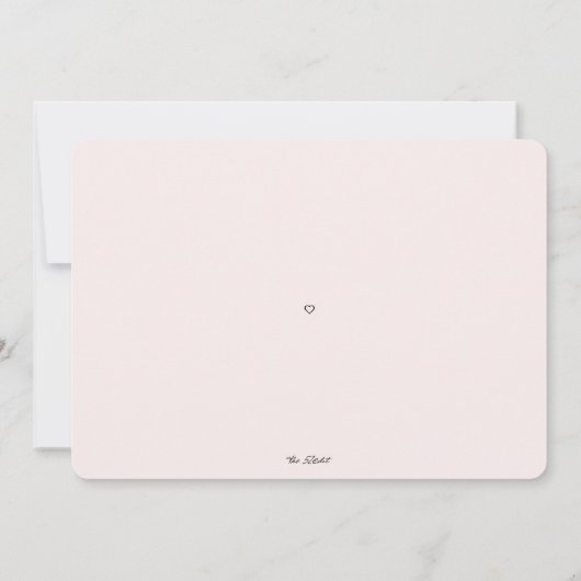 Blush bloemenmeisje 1e verjaardag foto kaart (Achterkant)