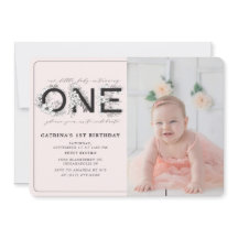 Blush bloemenmeisje 1e verjaardag foto