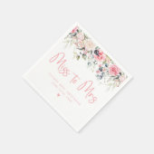 Blush bloemenmiss naar Mrs Vrijgezellenfeest serve Servet (Hoek)