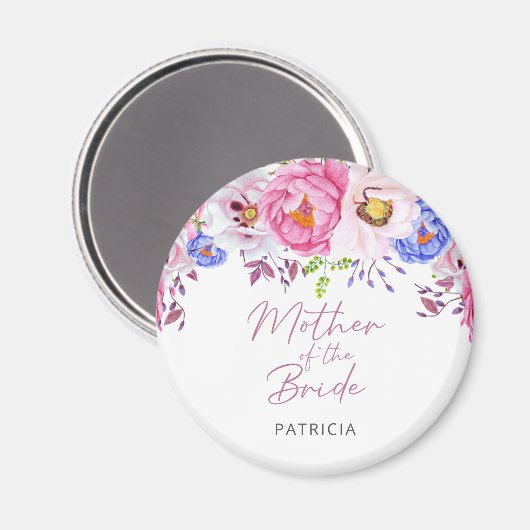 Blush bloemenmoeder van de bruidsmagneet magneet (Voorkant / Achterkant)