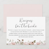 Blush bloemenrecepten voor bruid Vrijgezellenfeest Kaart (Voorkant / Achterkant)