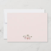 Blush bloemenrecepten voor bruid Vrijgezellenfeest Kaart (Achterkant)