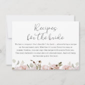 Blush bloemenrecepten voor bruid Vrijgezellenfeest Kaart (Voorkant)