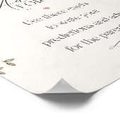 Blush bloemenroze baby shower advies voor baby Sig Poster (Hoek)