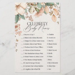 Blush bloemenspel baby shower beroemdheid baby naa