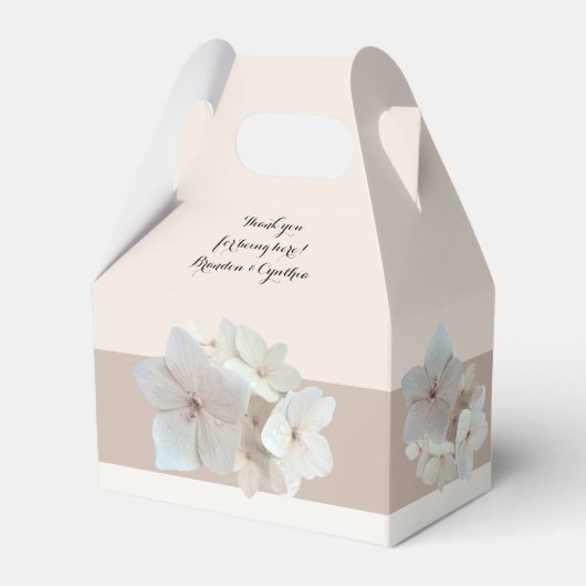 Blush Bloementuin Bruiloft / Douche Favor Dozen Bedankdoosjes (Voorkant Zijde)