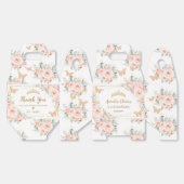 Blush Bloemenvlinders Quince XV Verjaardagsgevel Bedankdoosjes (Ongevouwen)