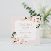 Blush bloemenwilde bloemen Bracket vrijgezellenfee Kaart (Staand voorkant)