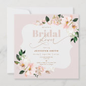 Blush bloemenwilde bloemen Bracket vrijgezellenfee Kaart (Voorkant)