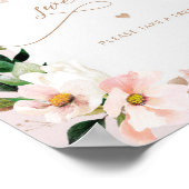 Blush bloemenwilde bloemen Liefde is zoet Poster (Hoek)