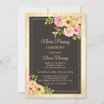 Blush Bloemrijke Verpleegster Speld Ceremonie