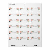 Blush Bloemstuk Gelieve te Bezorgen op de Bruiloft Etiket (Full Sheet)