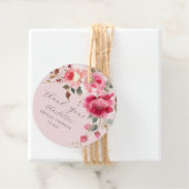Blush Bloesem Delight Bruiloftsfeest Bedankjes Labels (In situ)