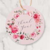 Blush Bloesem Delight Bruiloftsfeest Bedankjes Labels (Achterkant)