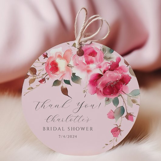 Blush Bloesem Delight Bruiloftsfeest Bedankjes Labels