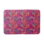 Blush Bloom: Artistiek Roze Tuin Patroon Badmat (Voorkant)