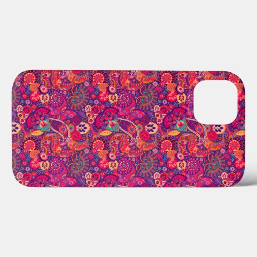 Blush Bloom: Artistiek Roze Tuin Patroon Case-Mate iPhone Case (Achterkant (horizontaal))