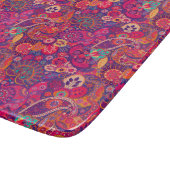 Blush Bloom: Artistiek Roze Tuin Patroon Snijplank (Hoek)