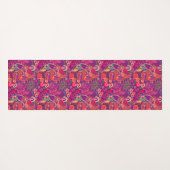 Blush Bloom: Artistiek Roze Tuin Patroon Yogamat (Achterkant (horizontaal))