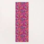 Blush Bloom: Artistiek Roze Tuin Patroon Yogamat (Achterkant)