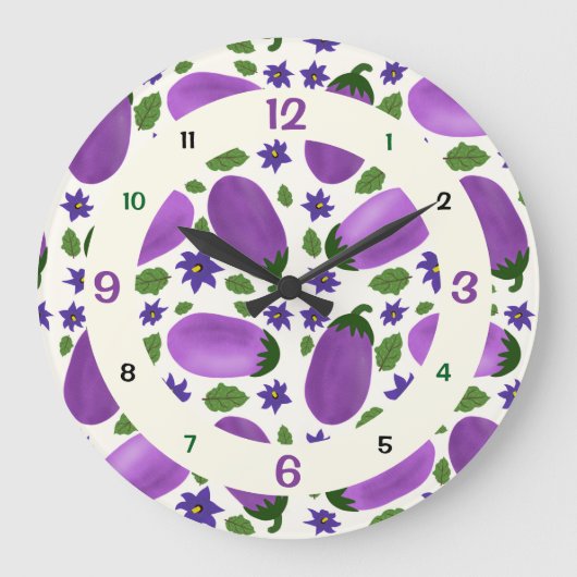 Blush & Bloom Aubergine Collectie Grote Klok (Voorkant)