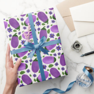 Blush & Bloom Aubergine Collectie – Ivory Glow Cadeaupapier