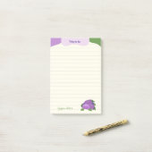 Blush & Bloom Aubergine Collectie – Ivory Glow Post-it® Notes (Op bureau)