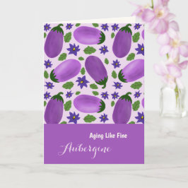 Blush & Bloom Aubergine Collectie – Verjaardag Kaart