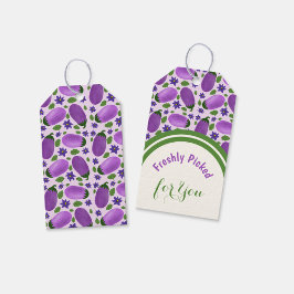 Blush & Bloom Aubergine Collectie – Zachte Lila Cadeaulabel
