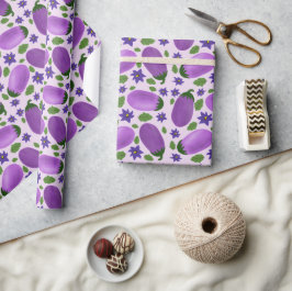 Blush & Bloom Aubergine Collectie – Zachte Lila Cadeaupapier
