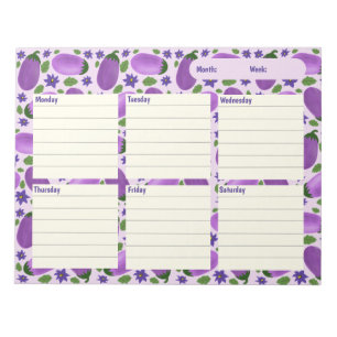 Blush & Bloom Aubergine Collectie – Zachte Lila Notitieblok