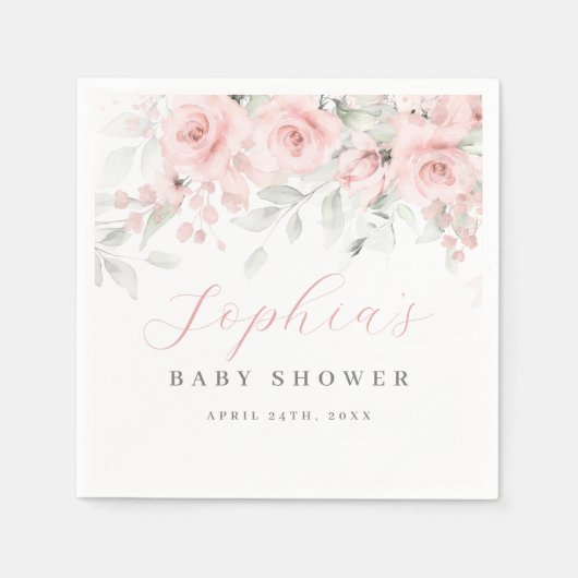 Blush Bloom Baby Borrel Servet (Voorkant)