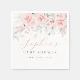Blush bloom Baby shower Servet