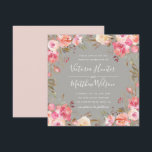 Blush Bloom Bloemen Huwelijksuitnodiging | Gray Kaart<br><div class="desc">Deze Romantische Bloesem Huwelijksuitnodiging is voorzien van beschilderde waterverf in blush roze en wit,  olijfgroen gebladerte met handgeschreven letters. Voor meer geavanceerde aanpassing van dit ontwerp,  klikt u op de knop "Aanpassen". Overeenkomende objecten zijn ook beschikbaar.</div>