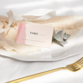 Blush & Bloom Bold Script Fotobruiloft gevouwen Plaatskaartje