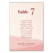 Blush & Bloom Bold Script Huwelijk Gastnamen Kaart (Voorkant)