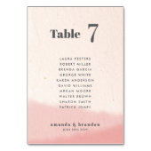 Blush & Bloom Bold Script Huwelijk Gastnamen Kaart (Achterkant)