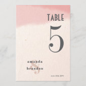 Blush & Bloom Bold Script Trouwen 5x7 Tafelnummer (Achterkant)