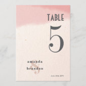 Blush & Bloom Bold Script Trouwen 5x7 Tafelnummer (Voorkant)