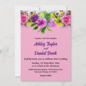 Blush Bloom Botanical Country Boho Floral Wedding Kaart (Voorkant)