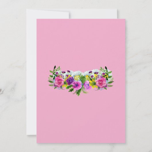 Blush Bloom Botanical Country Boho Floral Wedding Save The Date (Achterkant)