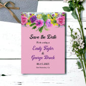 Blush Bloom Botanical Country Boho Floral Wedding Save The Date