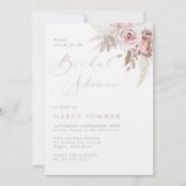 Blush Bloom Bridal Shower Kaart (Voorkant)