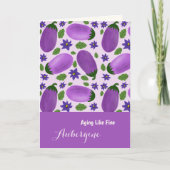 Blush & Bloom Eggplant Collection –  Birthday Kaart (Voorkant)