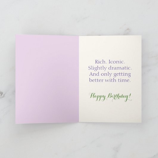 Blush & Bloom Eggplant Collection –  Birthday Kaart (Binnen)