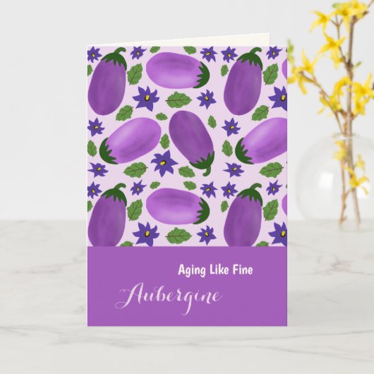 Blush & Bloom Eggplant Collection – Birthday Kaart (Gele Bloem)