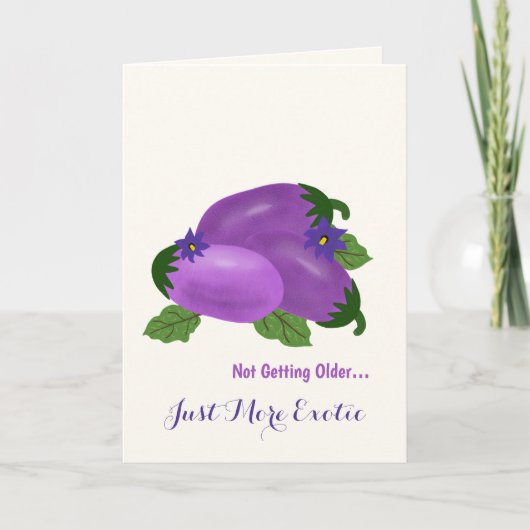 Blush & Bloom Eggplant Collection –  Birthday Kaart (Voorkant)