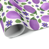 Blush & Bloom Eggplant Collection – Ivory Glow Cadeaupapier (Rol Hoek)