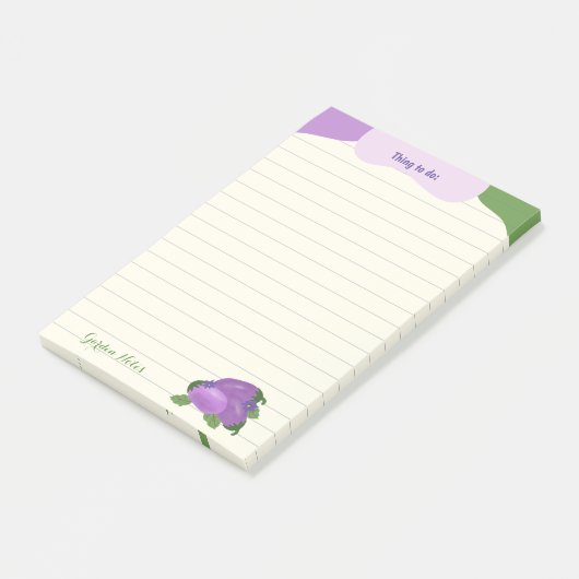Blush & Bloom Eggplant Collection – Ivory Glow Post-it® Notes (Schuin)