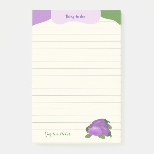 Blush & Bloom Eggplant Collection – Ivory Glow Post-it® Notes (Voorkant)